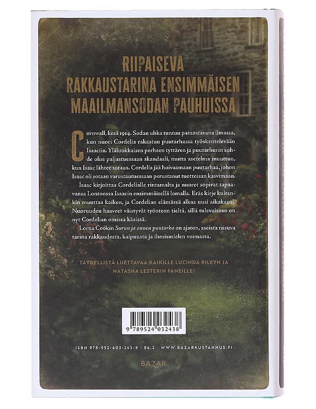 Surun ja onnen puutarha - Cook, Lorna - Romaanit ja novellit - 10105604993 - 1