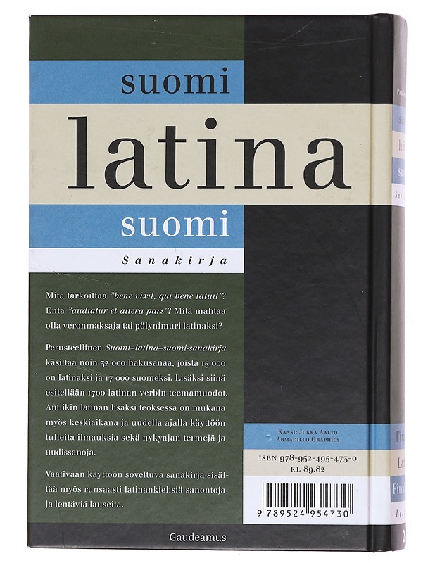 Suomi-latina-suomi : sanakirja - Reijo Pitkäranta - Matkaoppaat ja sanakirjat - 10105605000 - 1