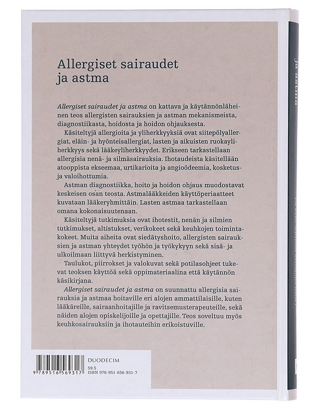 Allergiset sairaudet ja astma - Mäkelä, Mika - Kirja lahjaksi - 10105605017 - 1