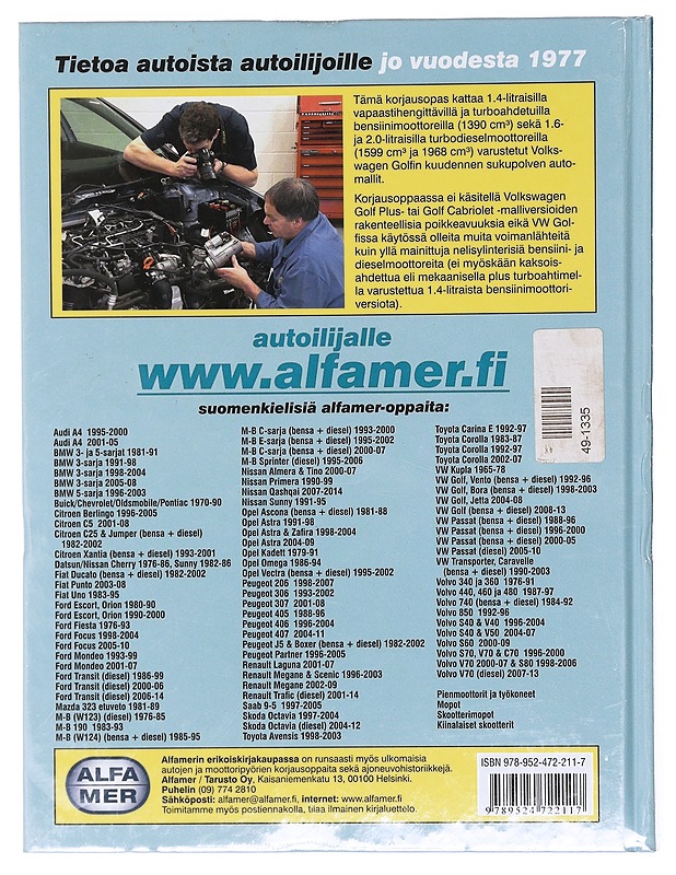 Volkswagen Golf 2008-2013 / korjausopas - Gill, Peter T. - Kirja lahjaksi - 10105605272 - 1