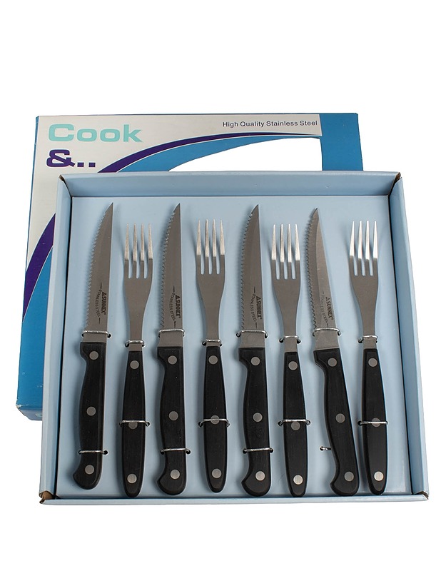 SUNNEX Cook &.. pihviaterinsarja, 8 osaa - Aterimet - 10105605333 - 0