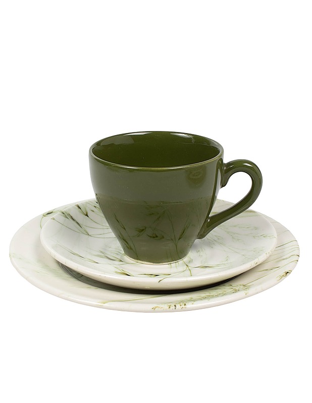 ENGLISH IRONSTONE TABLEWARE Wild Oats kahviastiasto, 12 osaa - Lautaset ja kulhot - 10105605348 - 2