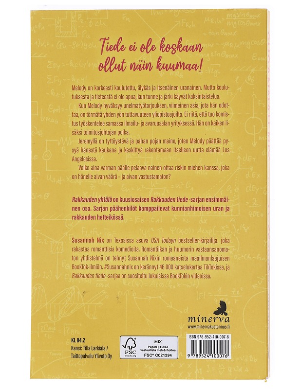 Rakkauden yhtälö - Nix, Susannah - Kirja lahjaksi - 10105605400 - 1