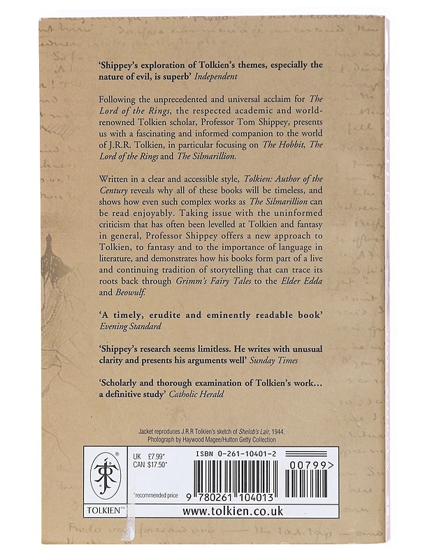 J. R. R. Tolkien - Shippey, Tom - Elämäkerrat ja muistelmat - 10105605427 - 1