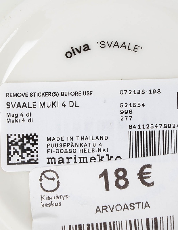 MARIMEKKO Oiva Svaale muki 4 dl - Mukit ja kahvikupit - 10105605471 - 2