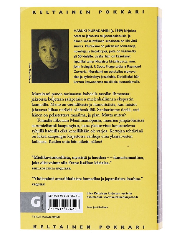 Maailmanloppu ja ihmemaa - Murakami, Haruki - Fantasia- ja scifi - 10105605506 - 1