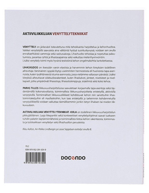 Aktiiviliikkujan venyttelytekniikat - Aalto, Riku - Tietokirjat - 10105605582 - 1