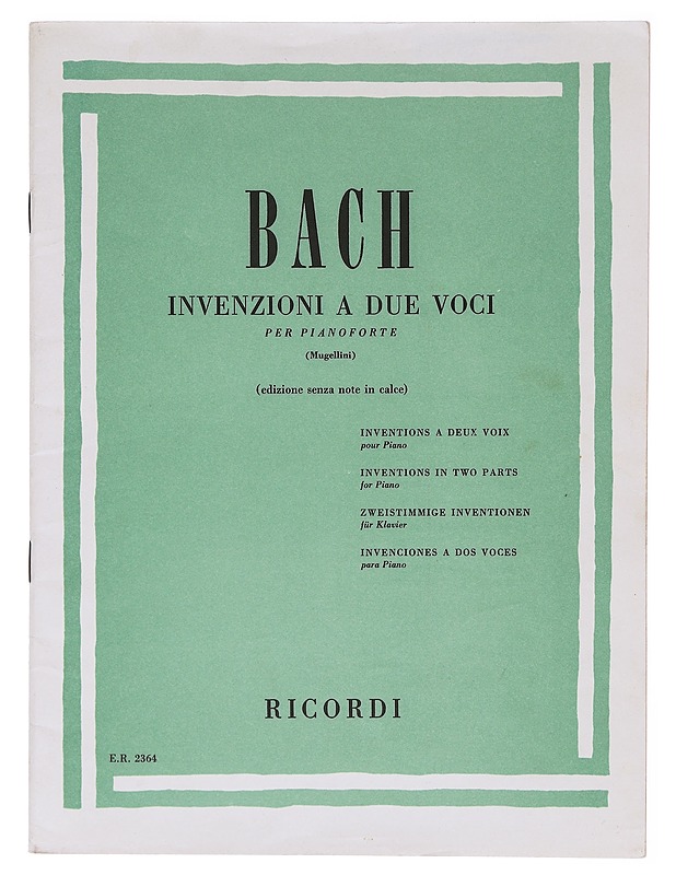 Invenzioni a due voci - J.S. Bach - Musiikki- ja elokuvakirjat - 10105605660 - 0