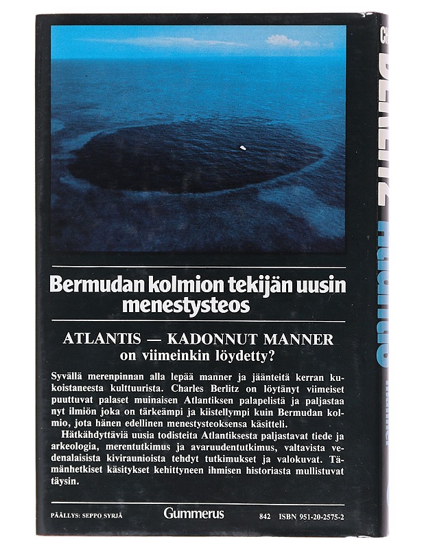 Atlantis, kadonnut manner - Charles Berlitz, - Tietokirjat ja oppaat - 10105605722 - 1