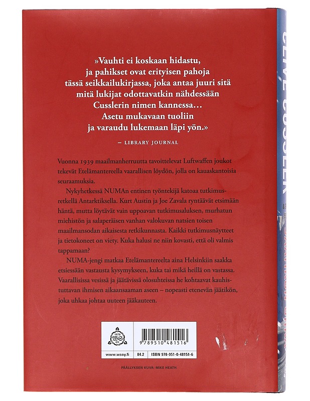 Jäätikön uhka - Cussler, Clive - Romaanit ja novellit - 10105605743 - 1