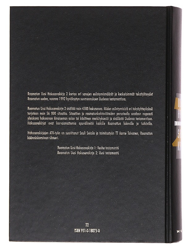 Raamatun uusi hakusanakirja / 2. osa Uusi testamentti - Toivanen, Aarne - Tietokirjat ja oppaat - 10105605778 - 1