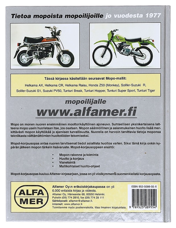 Mopot 1982-2000 / Helkama, Honda, Suzuki, Tunturi : korjausopas - Esko Mauno - Tietokirjat ja oppaat - 10105605886 - 1