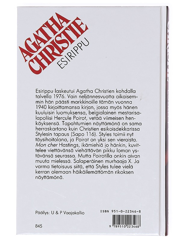 Esirippu, Poirotin viimeinen juttu - Christie, Agatha - Romaanit ja novellit - 10105605896 - 1