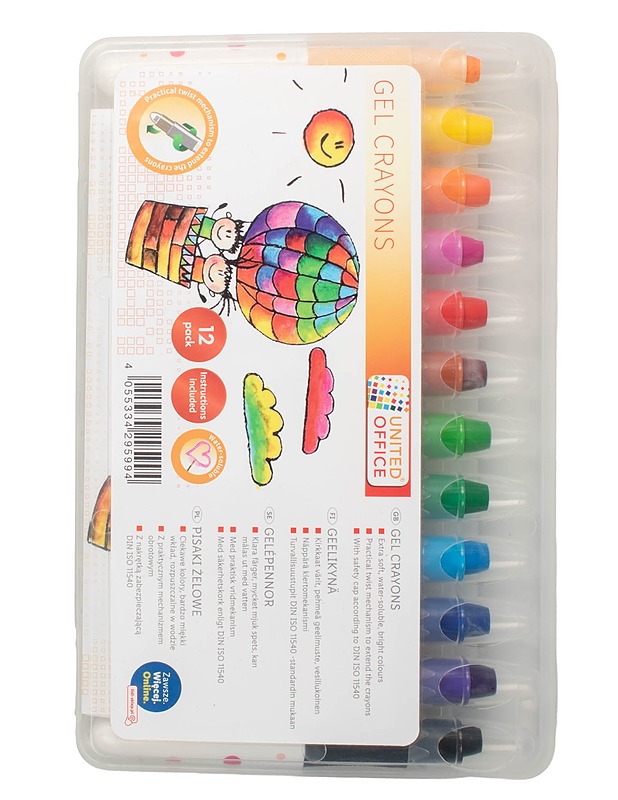 UNITED OFFICE Gel crayons geelikynä - Askartelu - 10105605899 - 0