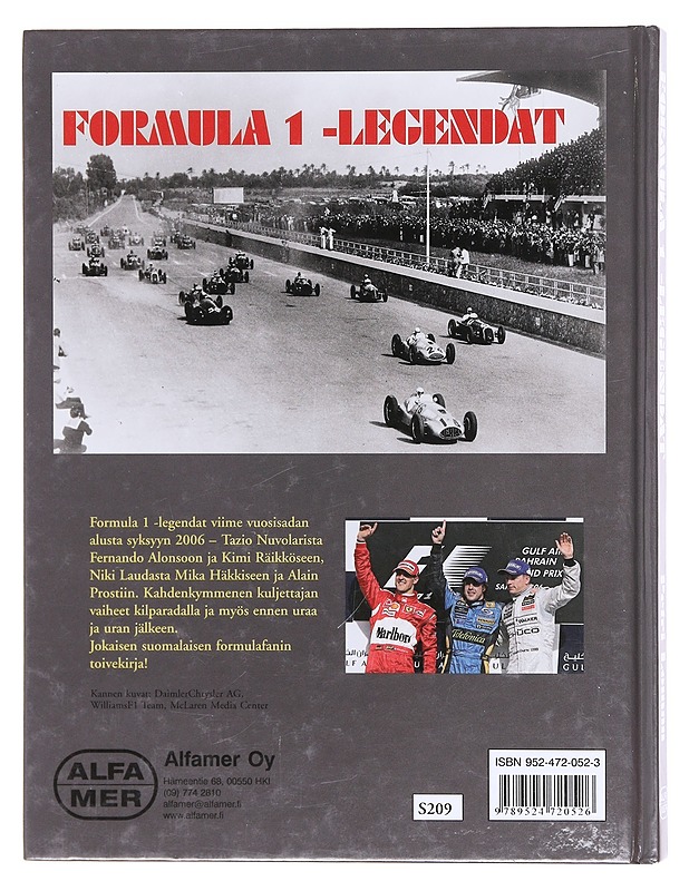 Formula 1 -legendat : satavuotisen Grand Prix -historian suurimmat sankarit - Petri Loman - Elämäkerrat ja muistelmat - 10105605906 - 1