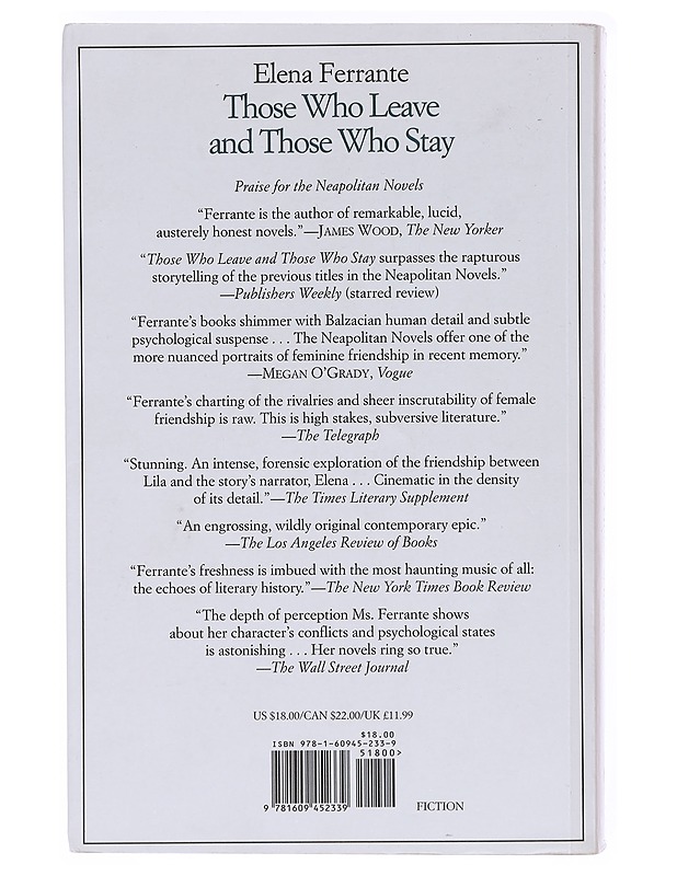 Those who leave and those who stay - Ferrante, Elena - Romaanit ja novellit - 10105605923 - 1