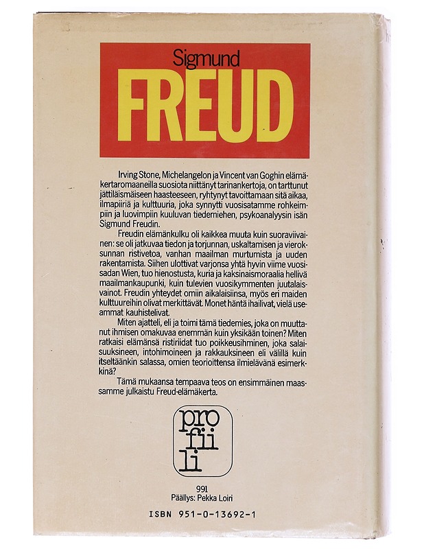 Sigmund Freud - Stone, Irving - Elämäkerrat ja muistelmat - 10105605938 - 1