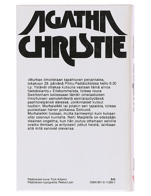 Kuolema ilmoittaa lehdessä - Christie, Agatha - Romaanit ja novellit - 10105605969 - 1