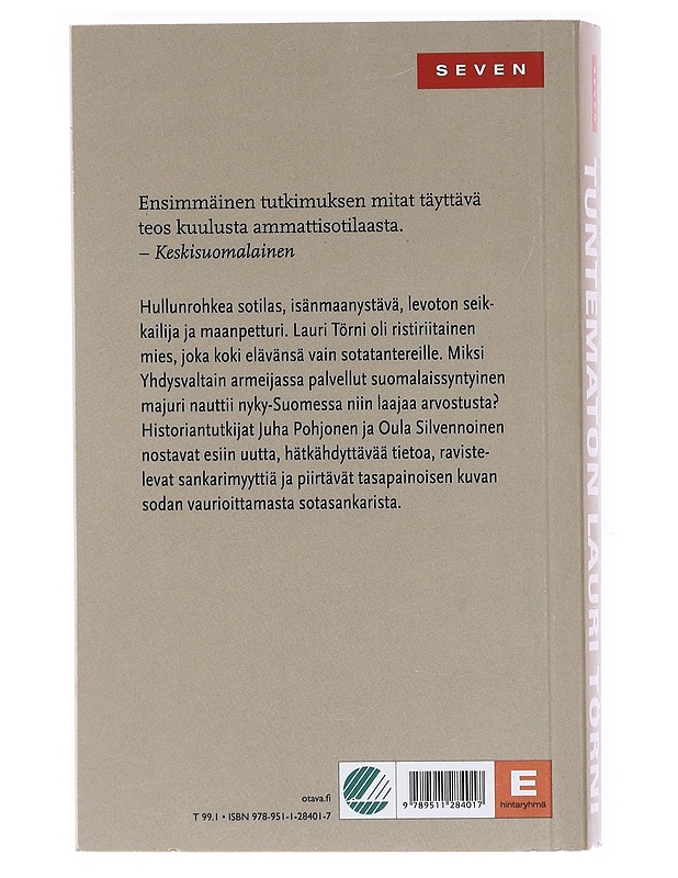 Tuntematon Lauri Törni - Juha Pohjonen - Elämäkerrat ja muistelmat - 10105605979 - 1