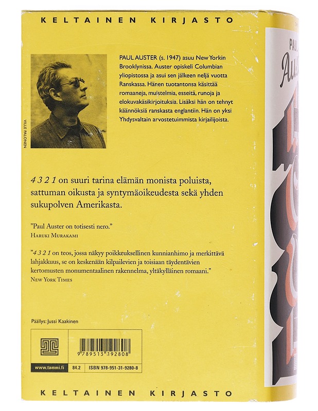 4 3 2 1 - Auster, Paul - Romaanit ja novellit - 10105606069 - 1