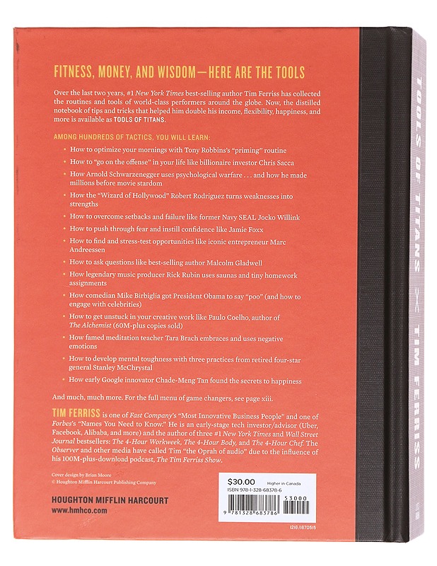 Tools of titans : the tactics, routines, and habits of billionaires, icons, and world-class performers - Ferriss, Timothy - Tietokirjat ja oppaat - 10105606090 - 1