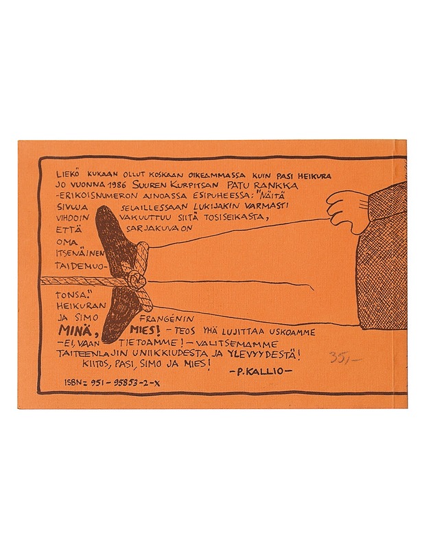 Minä, mies / miehen vaellusvuodet 1984-1992 : trilogia yhdessä osassa - Pasi Heikura, 951958532X - Sarjakuvat - 10105606095 - 1