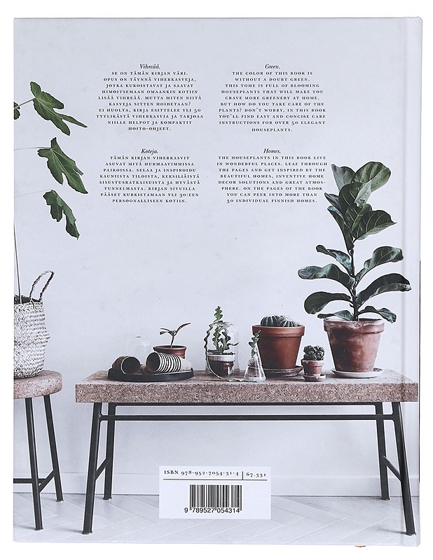Green home book / inspiring book of plants, easy care tips & green homes = inspiraatiota, helppoja hoito-ohjeita ja kauniita vihreitä koteja - Vento, Susanna - Harrastekirjat - 10105606124 - 1