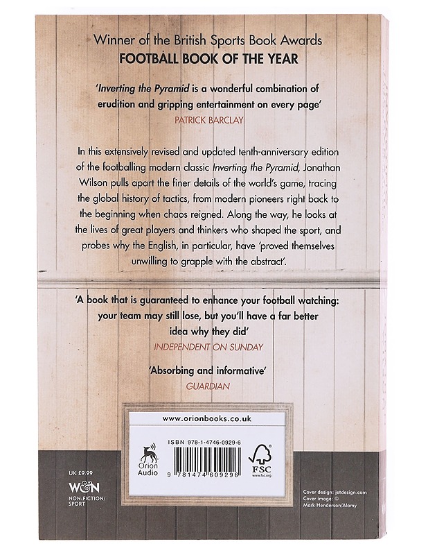 Inverting the pyramid : a history of football tactics - Jonathan Wilson - Historiakirjat - 10105606205 - 1