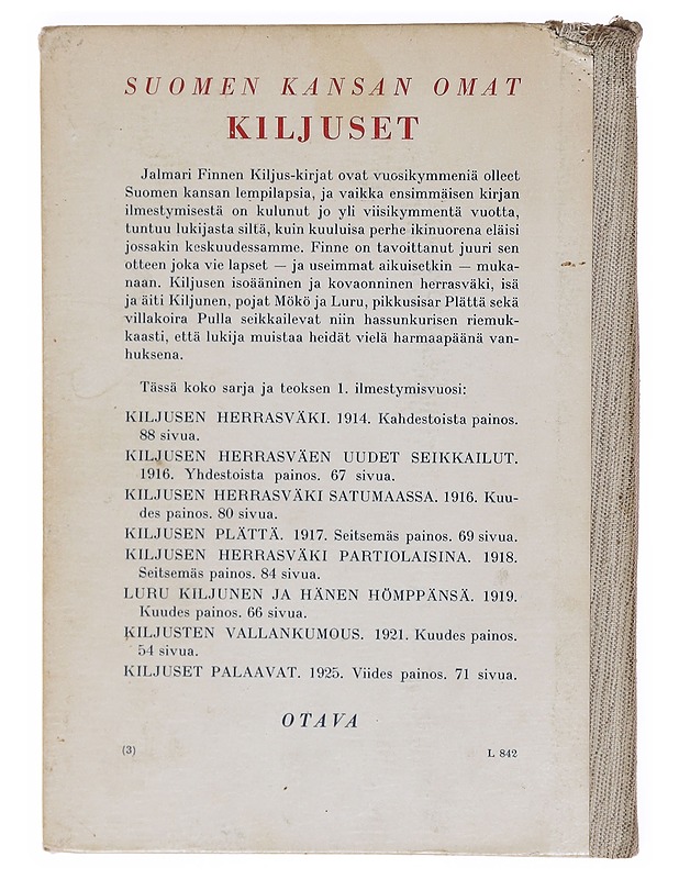 Kiljusten vallankumous - Finne, Jalmari - Lastenkirjat - 10105606253 - 1