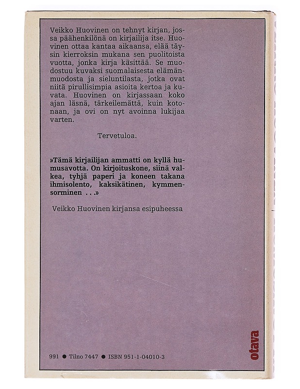 Humusavotta / kirjailijan päiväkirja 1974-75 - Veikko Huovinen - Elämäkerrat ja muistelmat - 10105606263 - 1