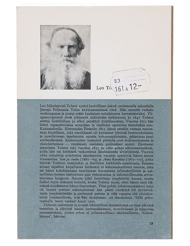 Isäntä ja renki - Tolstoi Leo  - Romaanit ja novellit - 10105606276 - 1