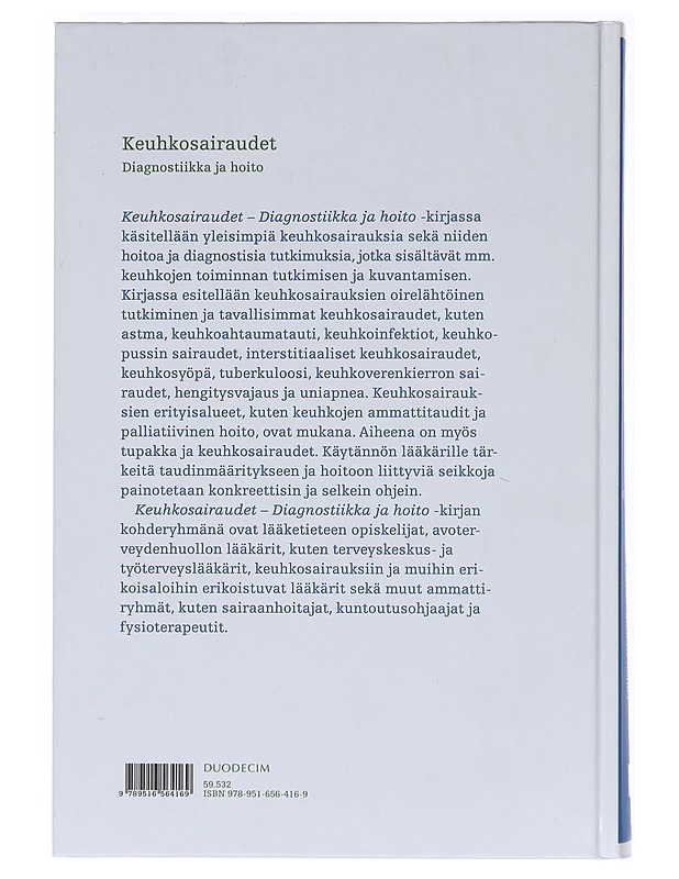 Keuhkosairaudet : diagnostiikka ja hoito - Kaarteenaho, Riitta - Tietokirjat ja oppaat - 10105606280 - 1