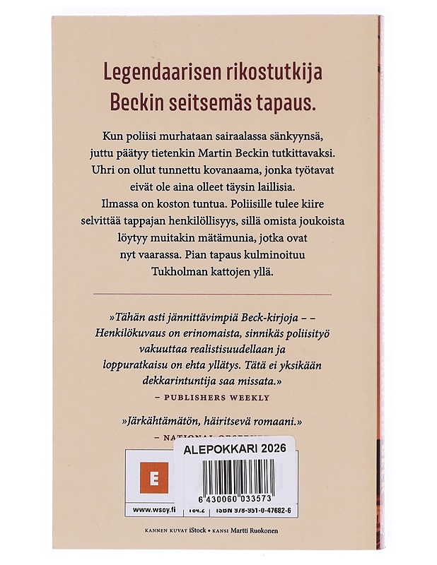 Komisario Beck tähtäimessä - Sjöwall, Maj - Romaanit ja novellit - 10105606286 - 1