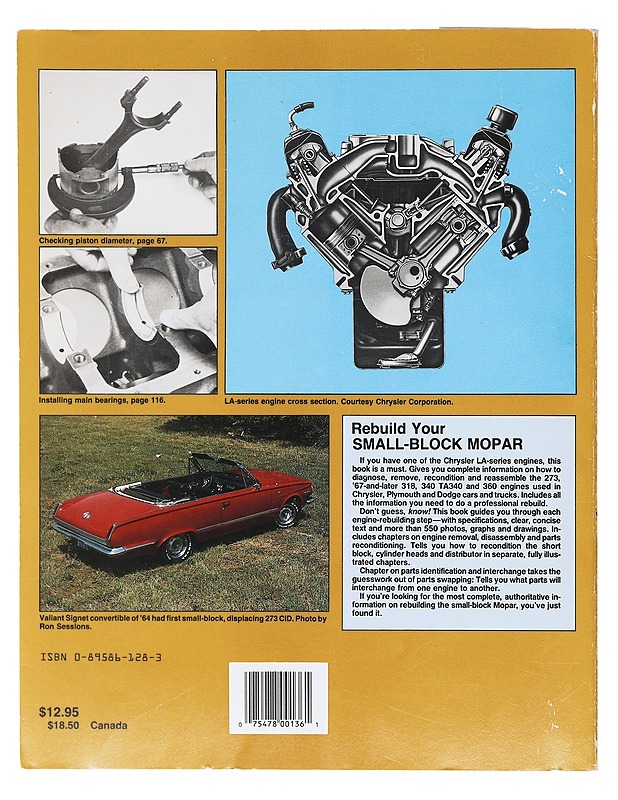 How to Rebuild Small-Block Mopar Engines - Don Taylor  - Harrastekirjat - 10105606335 - 1