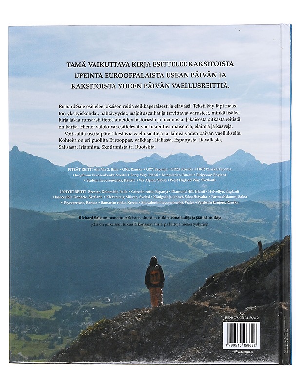 Euroopan upeimmat vaellusreitit - Sale, Richard - Kirja lahjaksi - 10105606356 - 1