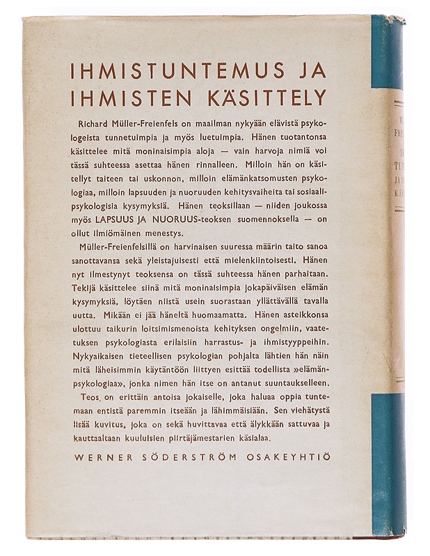 Ihmistuntemus ja ihmisten käsittely - Muller-Freienfels, Richard - Tietokirjat - 10105606392 - 1