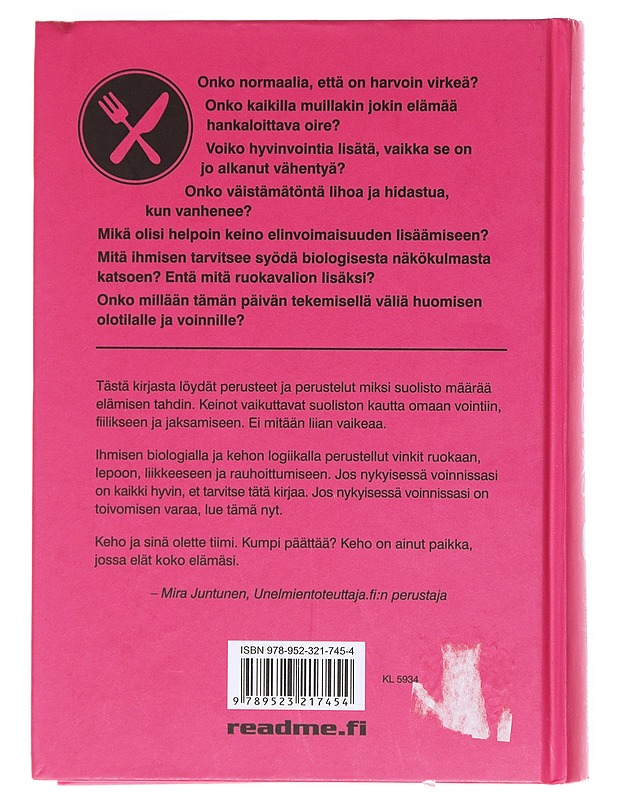 Kehon korjausopas : Ohituskaista terveeseen suolistoon ja energiseen elämään - Puro, Mira - Ruokakirjat - 10105606402 - 1