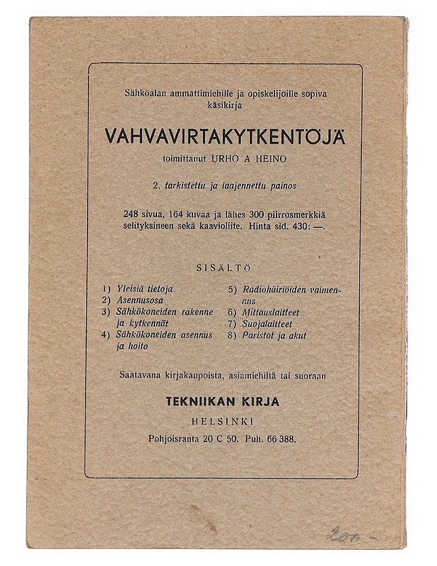Joka kodin sähkökirja - Urho A. Heino - Tietokirjat ja oppaat - 10105606466 - 1
