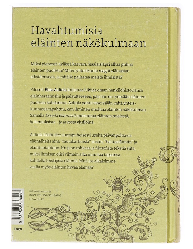 Esseitä eläimistä - Elisa Aaltola - Kirja lahjaksi - 10105606504 - 1