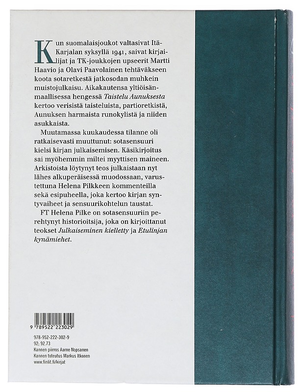 Taistelu Aunuksesta - Pilke, Helena - Elämäkerrat ja muistelmat - 10105606550 - 1