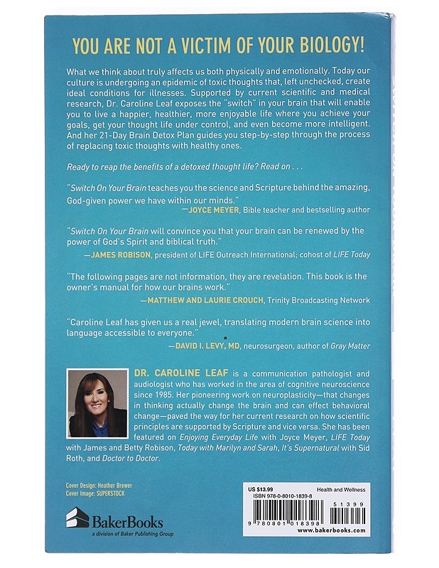 Switch On Your Brain - Dr. Caroline Leaf - Kirja lahjaksi - 10105606593 - 1