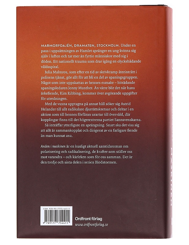 Anden i maskinen. Blodstormen 3  - John Ajvide Lindqvist - Romaanit ja novellit - 10105606615 - 1