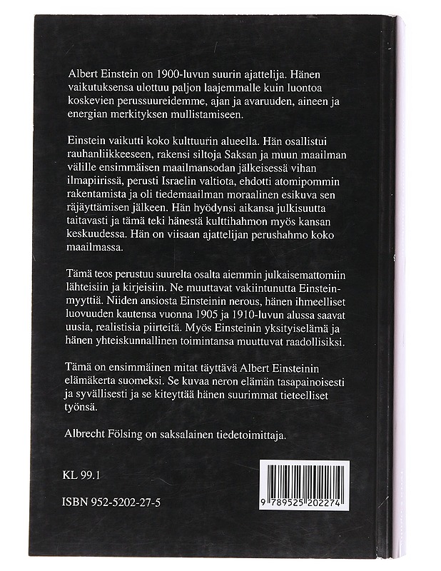 Albert Einstein : elämäkerta - Fölsing, Albrecht - Elämäkerrat ja muistelmat - 10105606662 - 1