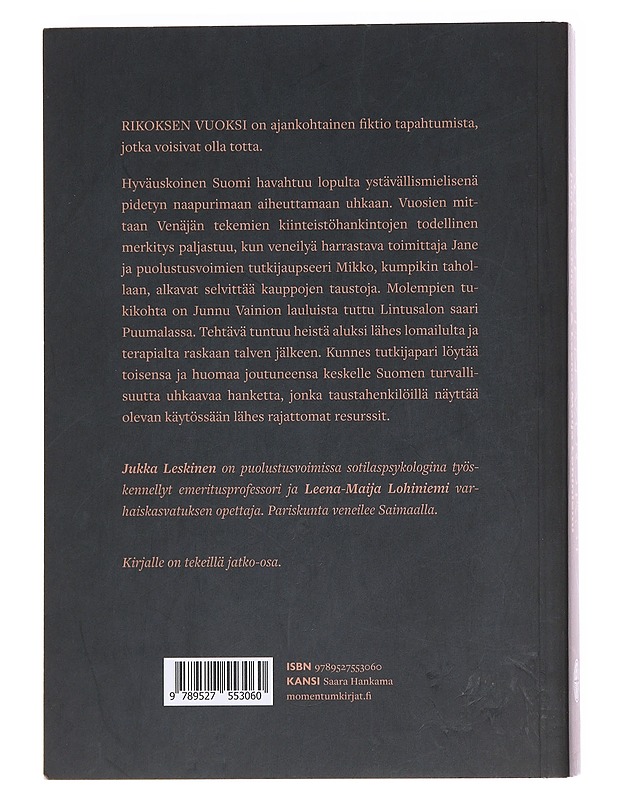 Rikoksen Vuoksi - Leskinen, Jukka - Jännitys ja dekkarit - 10105606703 - 1