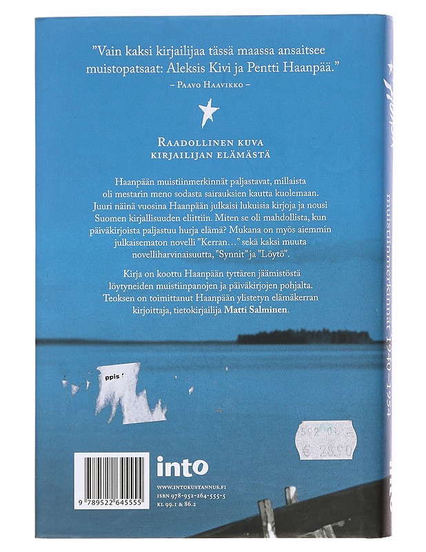 Hurja / Pentti Haanpään muistiinmerkinnät 1940-1954 - Haanpää, Pentti - Tietokirjat ja oppaat - 10105606711 - 1