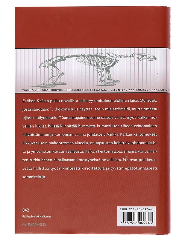Nälkätaiteilija: novelleja - Kafka, Franz - Romaanit ja novellit - 10105606757 - 1