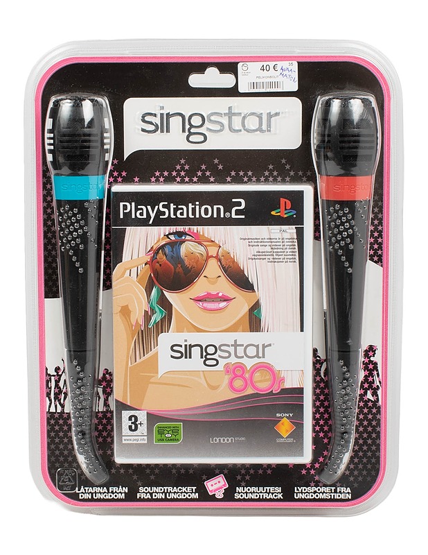 SONY Singstar '80s videopeli ja mikrofonit - Konsolit ja konsolipelit - 10105606784 - 0