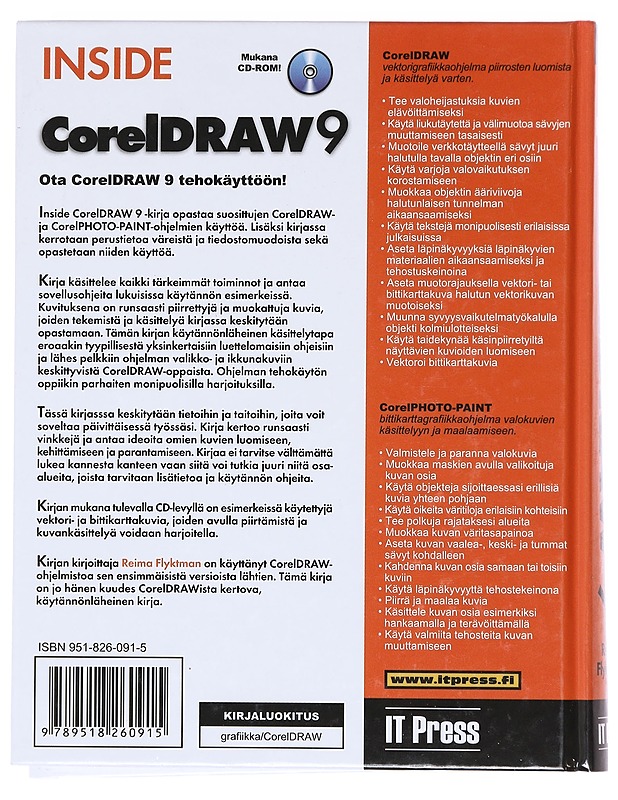 Inside CorelDraw 9 : CorelDraw, CorelPhoto-Paint - Reima Flyktman - Tietokirjat ja oppaat - 10105606838 - 1