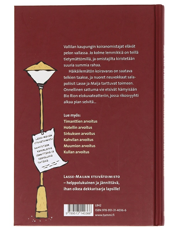 Elokuvateatterin arvoitus - Widmark, Martin - Lastenkirjat - 10105606991 - 1