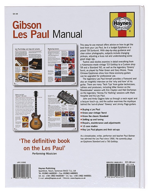 Gibson Les Paul manual  - Balmer, Paul - Tietokirjat ja oppaat - 10105607092 - 1